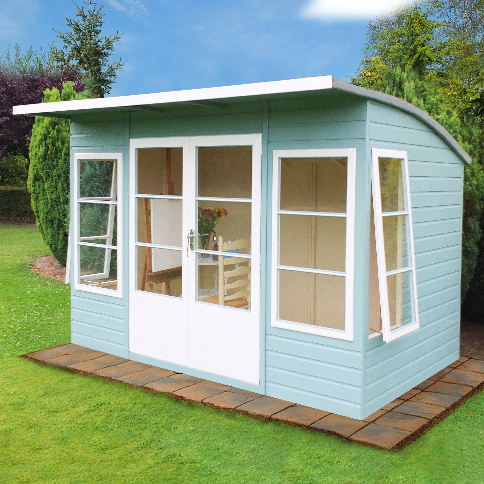 Shire 10x6 Orchid Summerhouse with Stylish Curved Roof