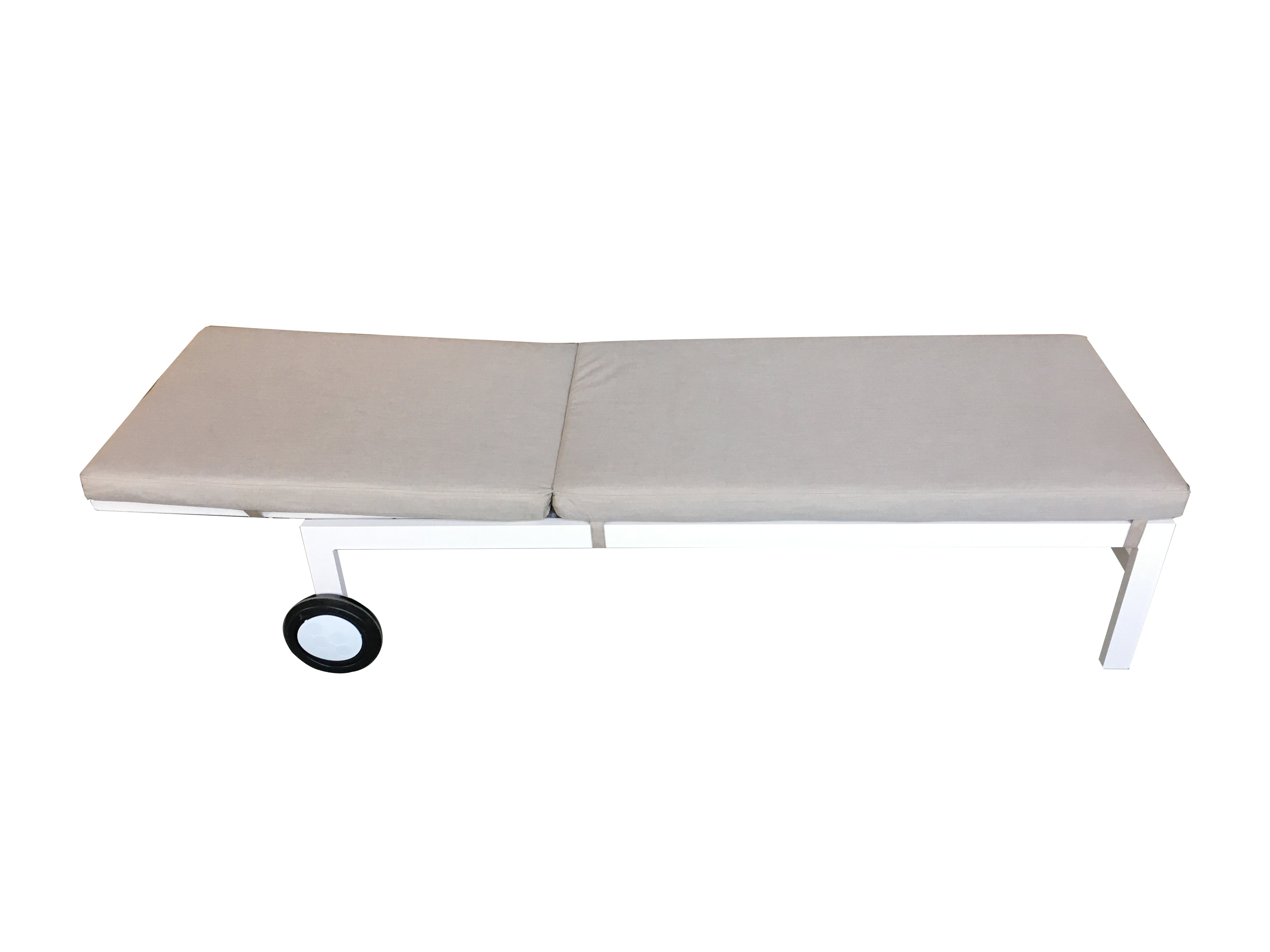 Titchwell Sun Lounger Bed with Wheels - White