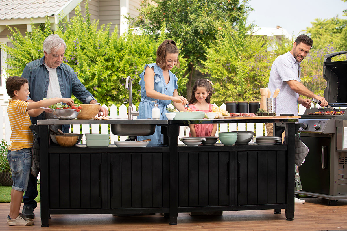 Norfolk Leisure Unity Double Surface Outdoor Chef Kitchen with Sink