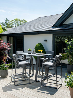 Babingley Garden Bar Style High Table & Chairs Set