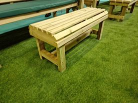 Chunky Wooden Backless Garden Bench - Churnet Valley