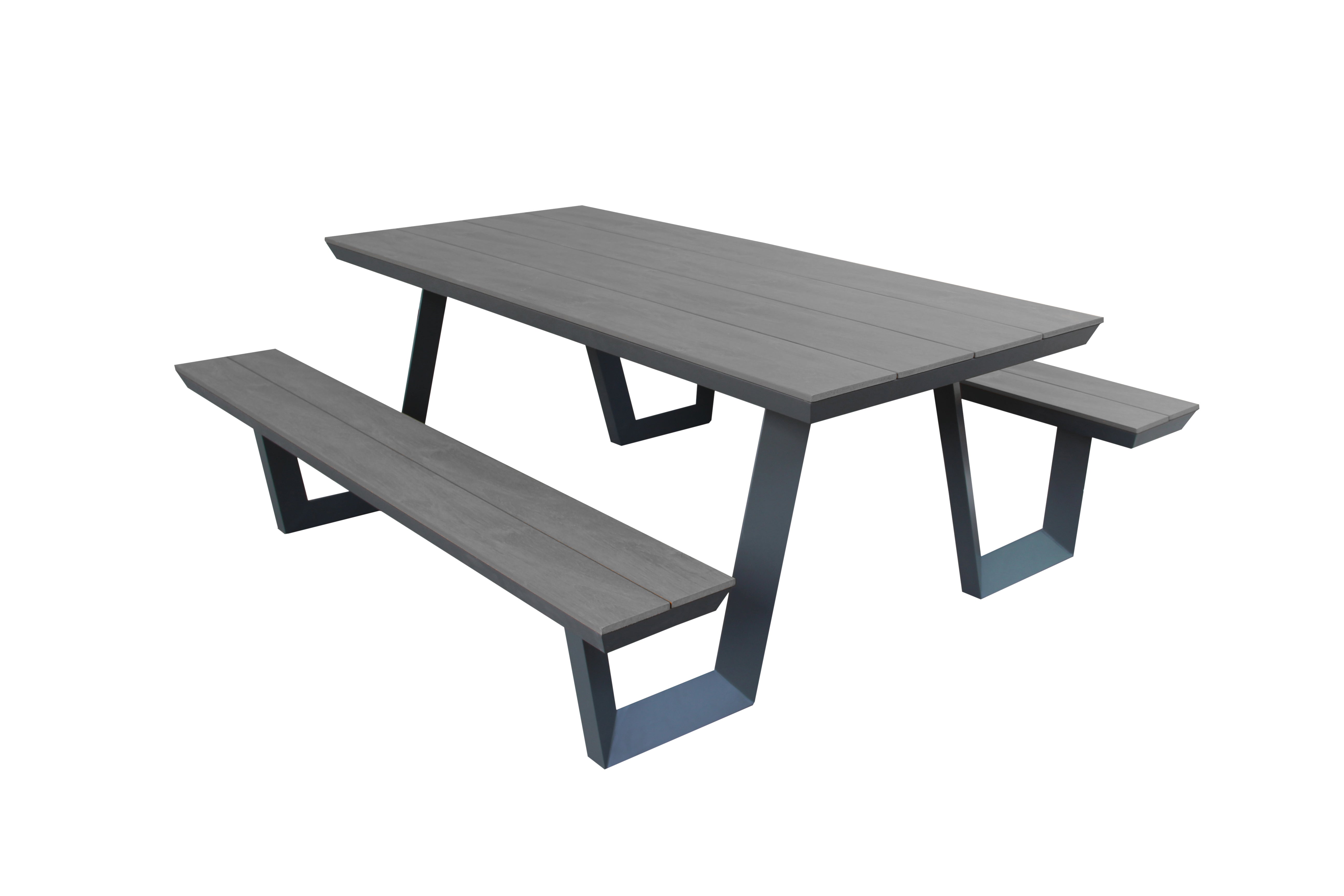 Wembly Aluminium Picnic Table in Anthracite/Grey