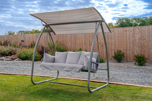 Norfolk Leisure Newmarket 3 Seat Garden Swing - Grey