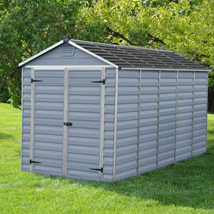 SkyLight Plastic 6x12 Dark Grey Garden Shed - Canopia by Palram