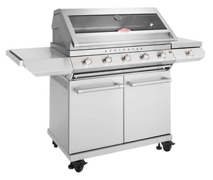 Beefeater 7000 Series Classic 5 Burner Gas BBQ & Side Burner with Trolley