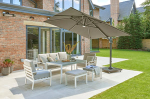 Royce Ambassador LED Novasun 3x3 Cantilever Parasol - Soft Grey
