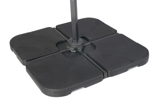 Royce 100kg Plastic Covered Concrete 4 Part Parasol Base