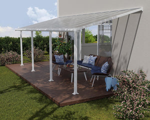 Sierra Aluminium 3m x 7.3m White Polycarbonate Patio Cover - Canopia By Palram