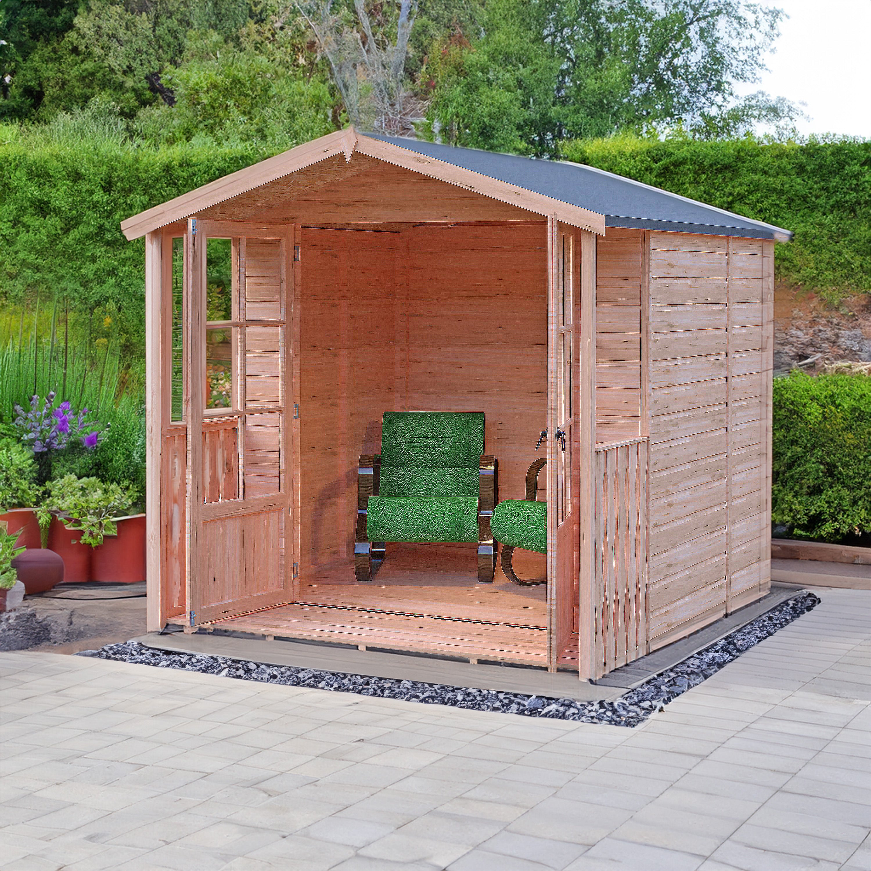 Shire 7x7 Alnwick Summerhouse with Double Doors & Veranda