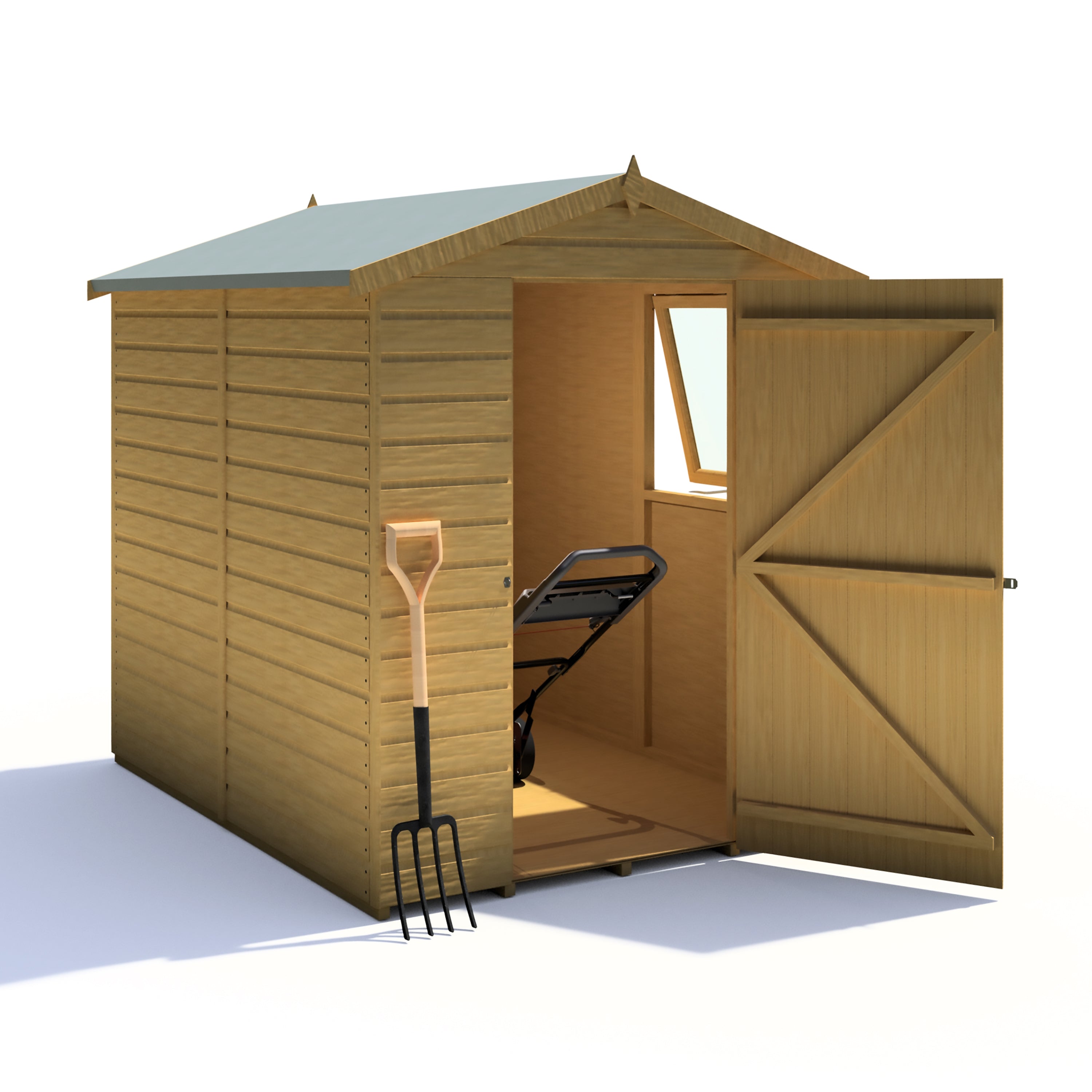 Shire 7x5 Shiplap Apex Flatpack Garden Shed