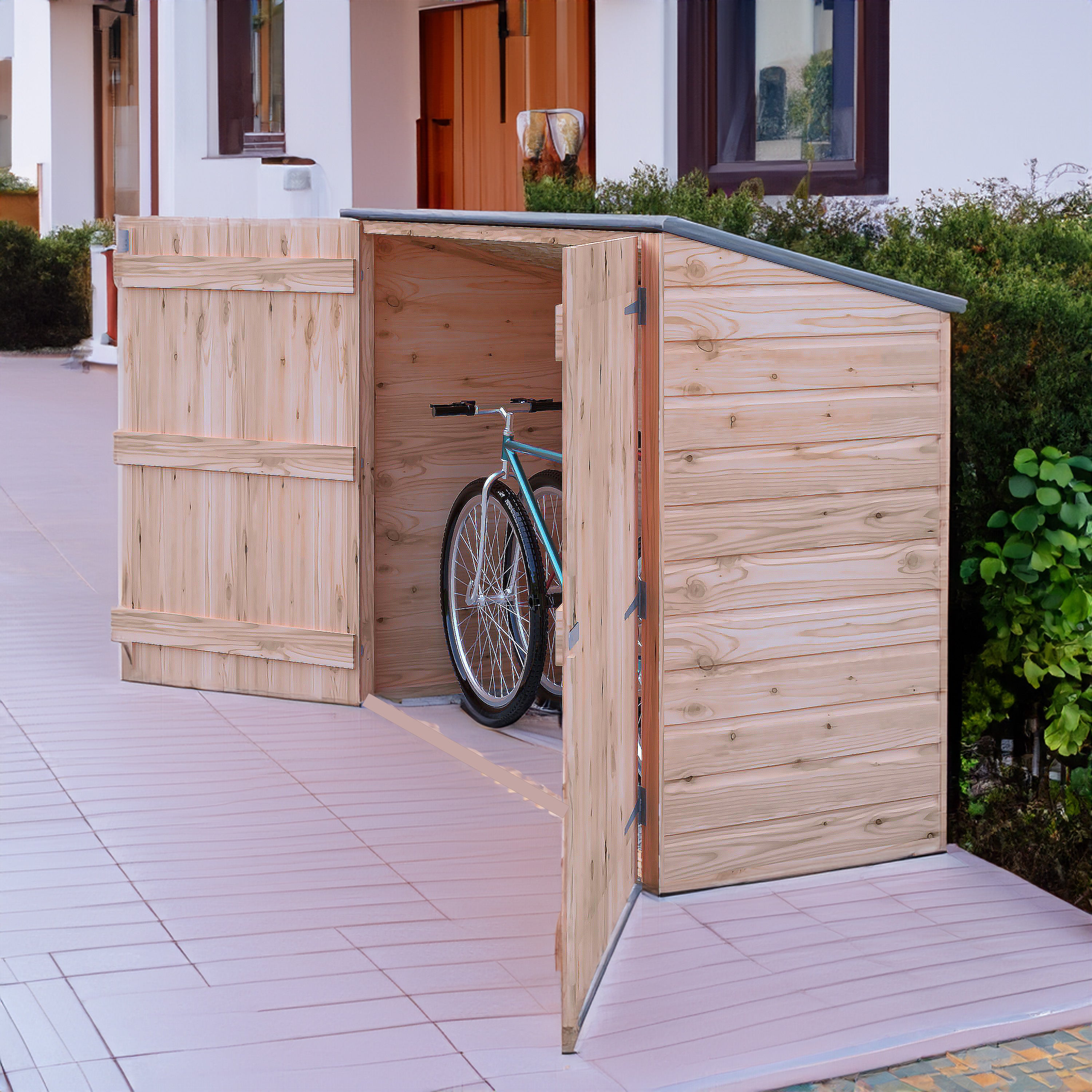 Shire Pent Shiplap Wooden Bike Store (no Floor)
