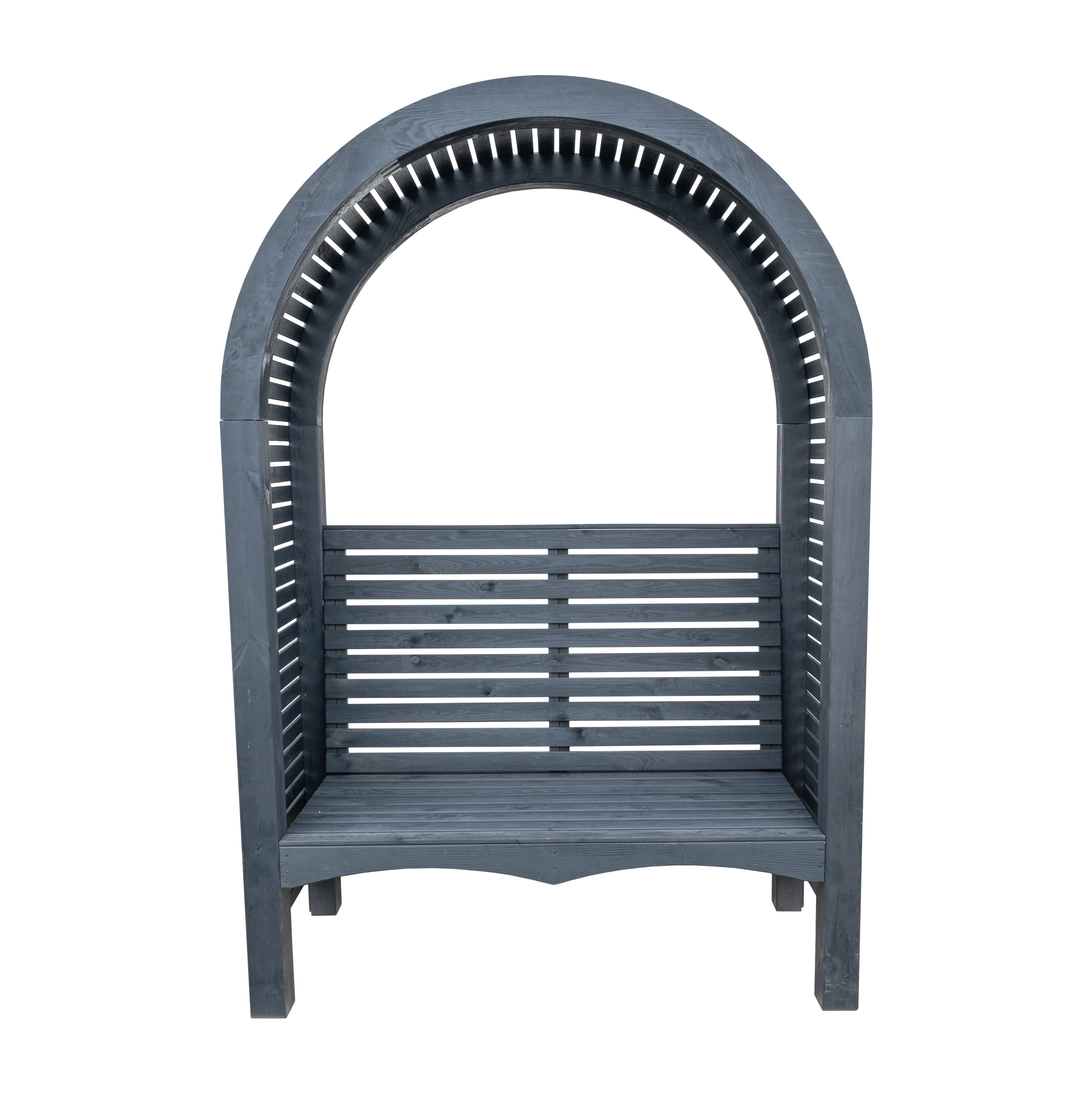Shire Black Contemporary Pressure Treated Garden Arbour