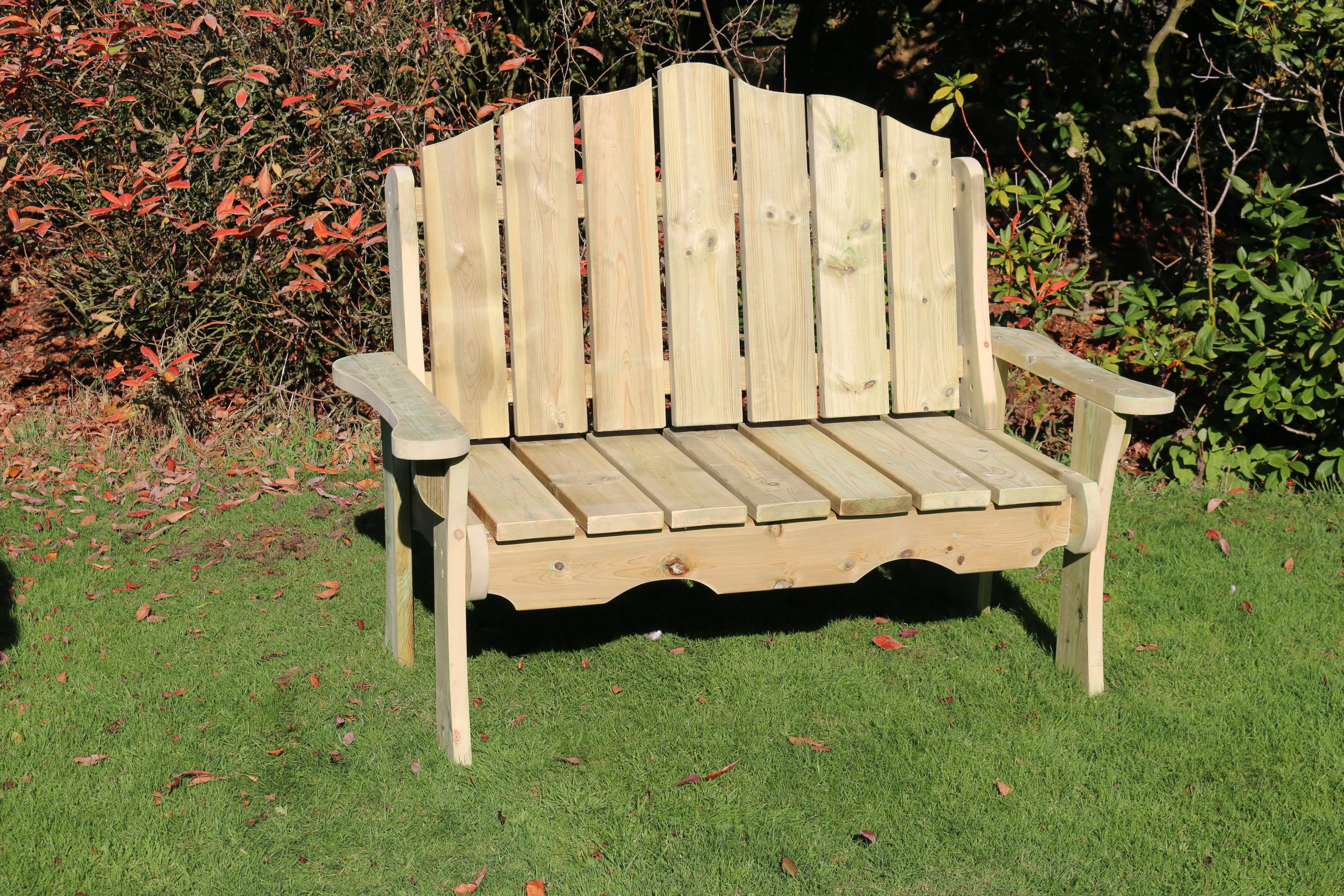 Alton Manor Chunky Wooden Garden Bench - Churnet Valley