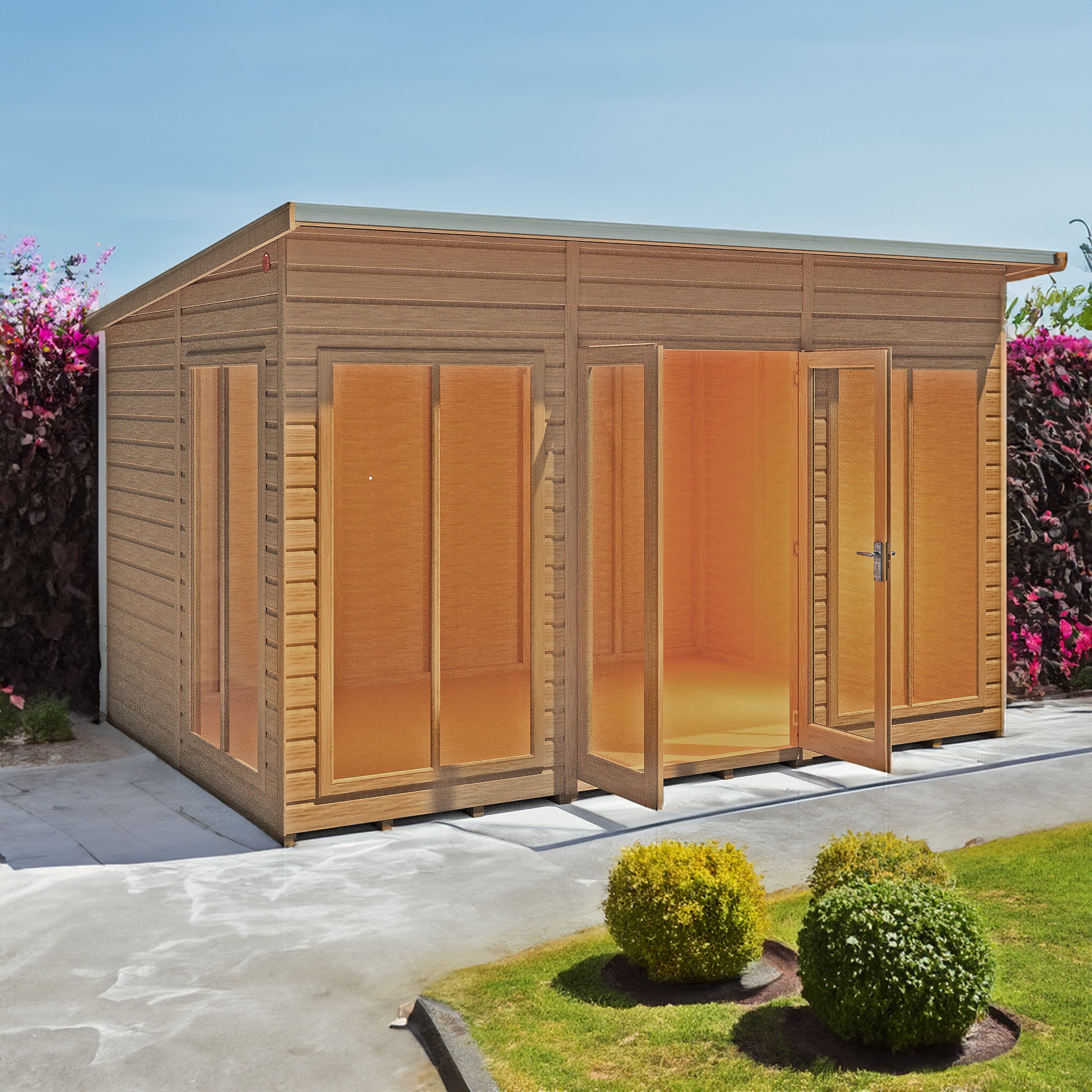 Shire 12x8 Lela Summerhouse with 7ft Height