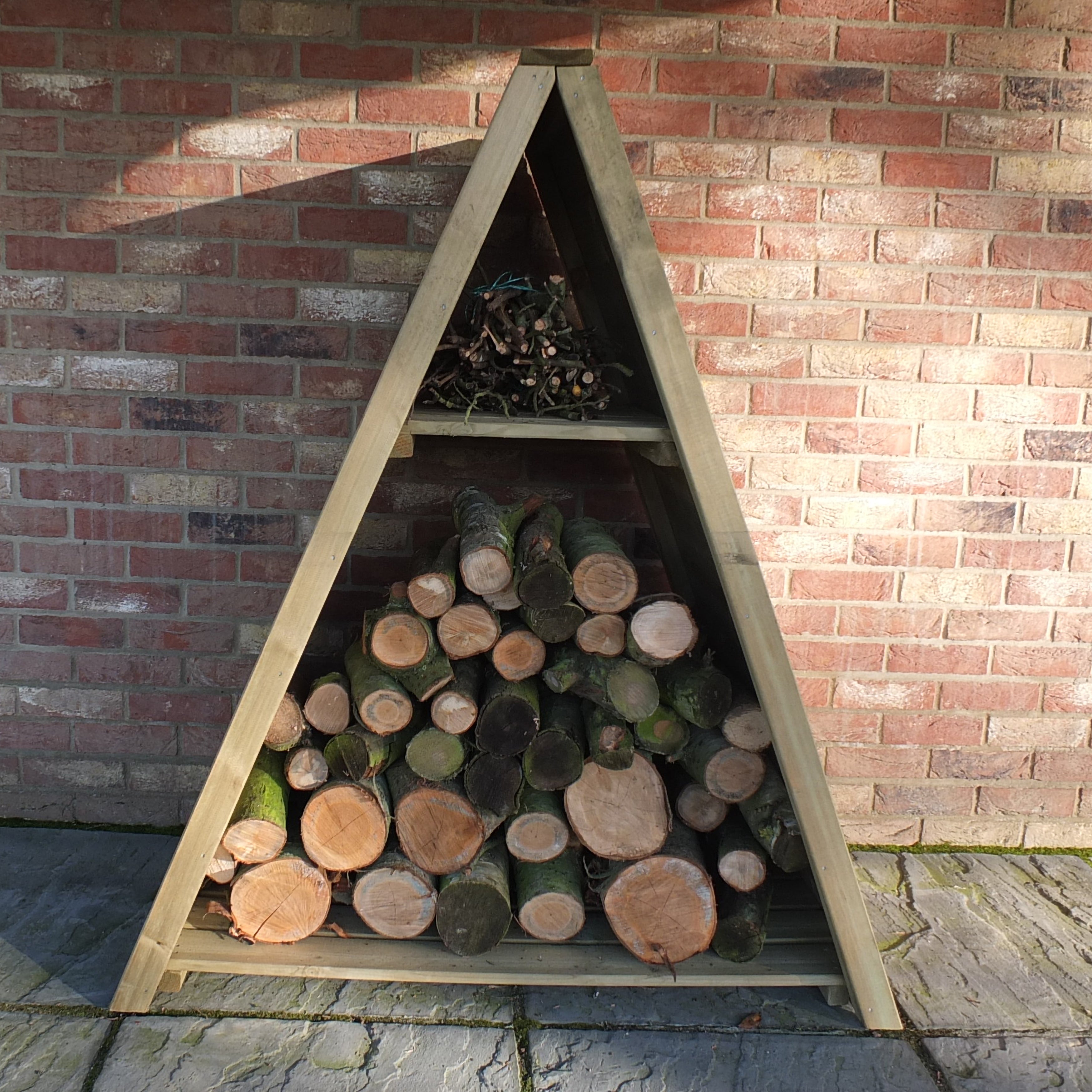 Shire Pressure Treated Large Triangular T&G Wooden Log Store