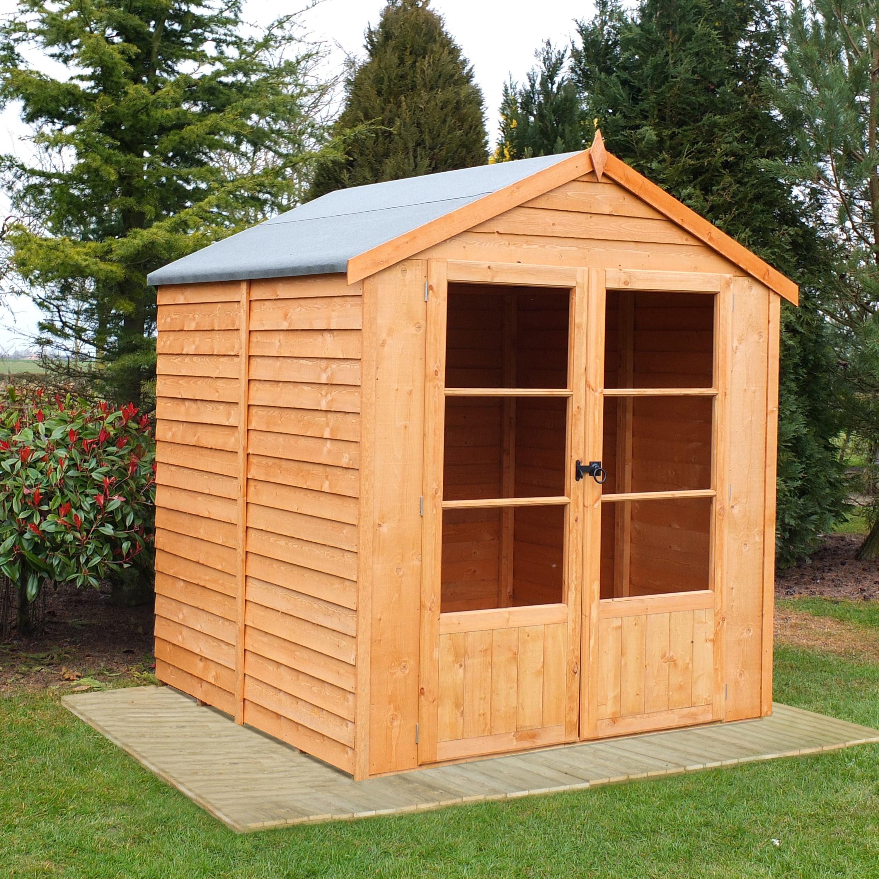 Shire 6x6 Oatland Overlap Wooden Summerhouse with Double Door