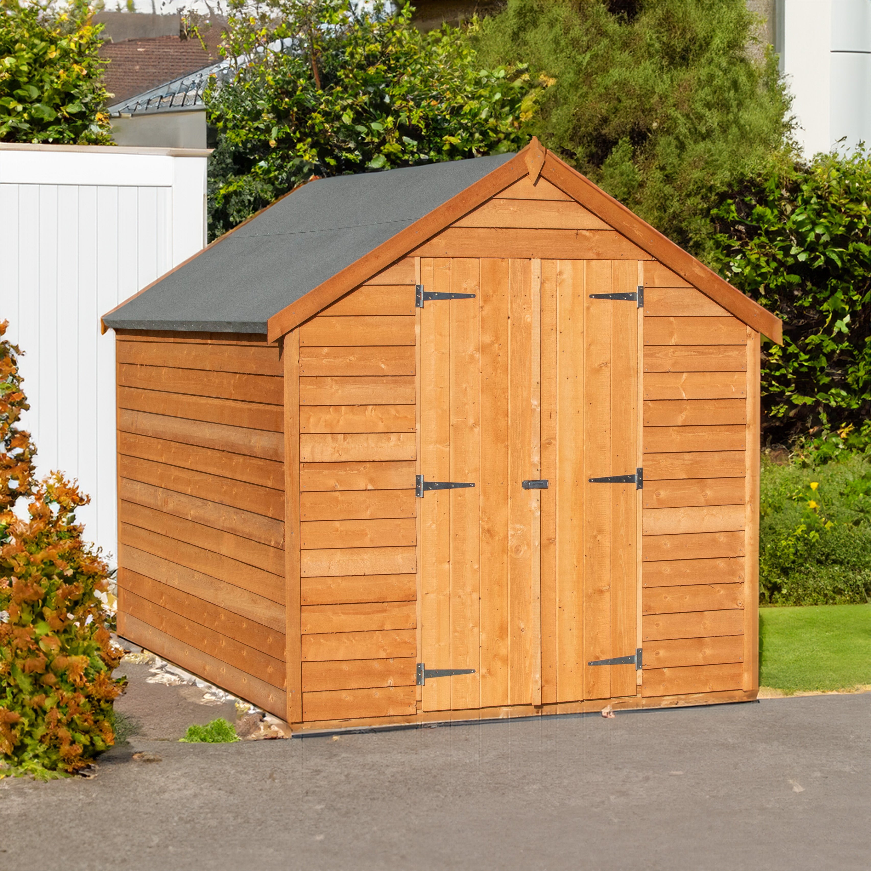 Shire 8x6 Overlap Double Door Value Garden Shed