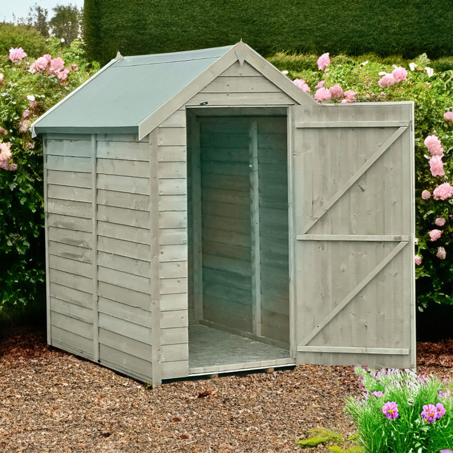 Shire 6x4 Pressure Treated Overlap Garden Shed with Single Door 