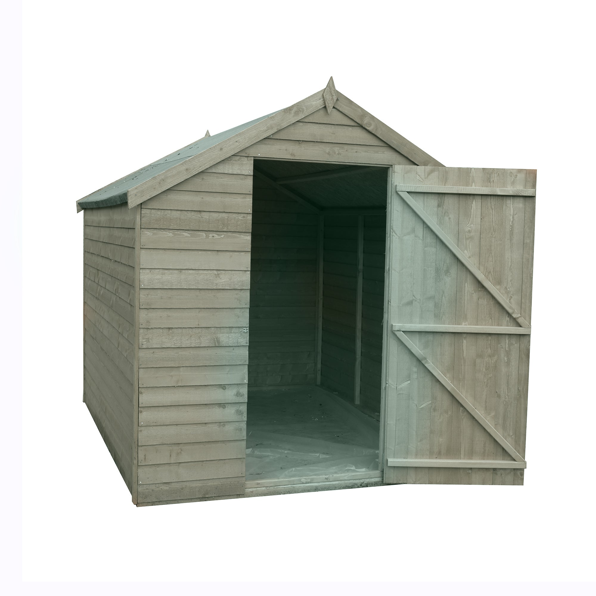 Shire 7x5 Pressure Treated Overlap Garden Shed with Single Door