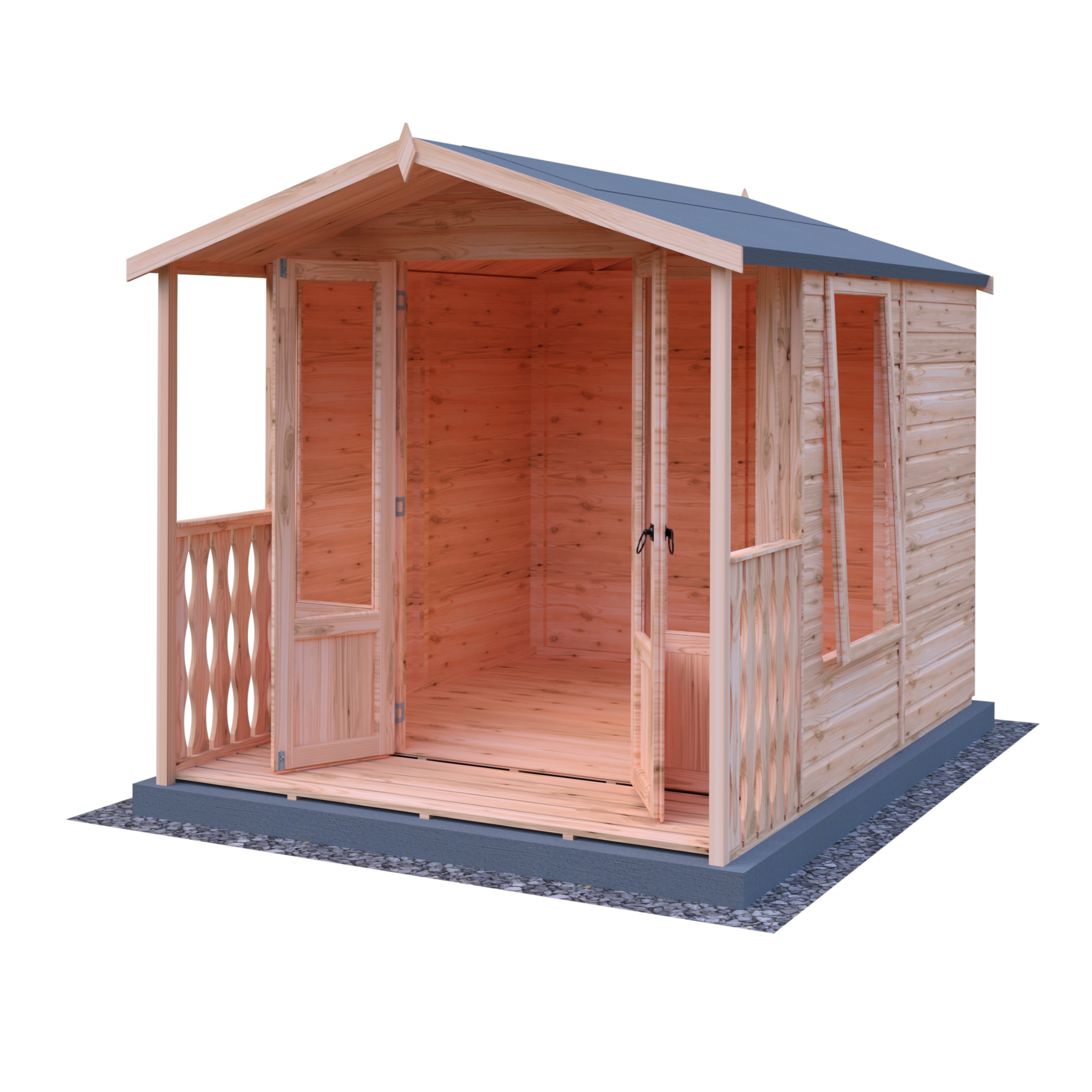 Shire 7x7 Parham Summerhouse with Double Doors & Veranda