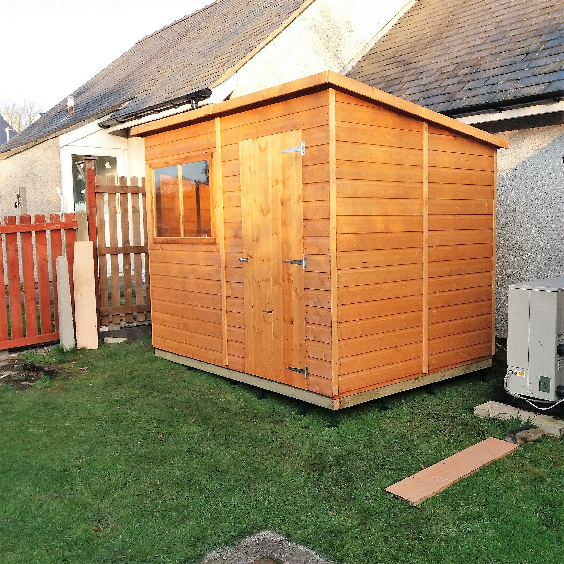 Shire 8x6 Pent Flatpack Garden Shed with Single Door and Window