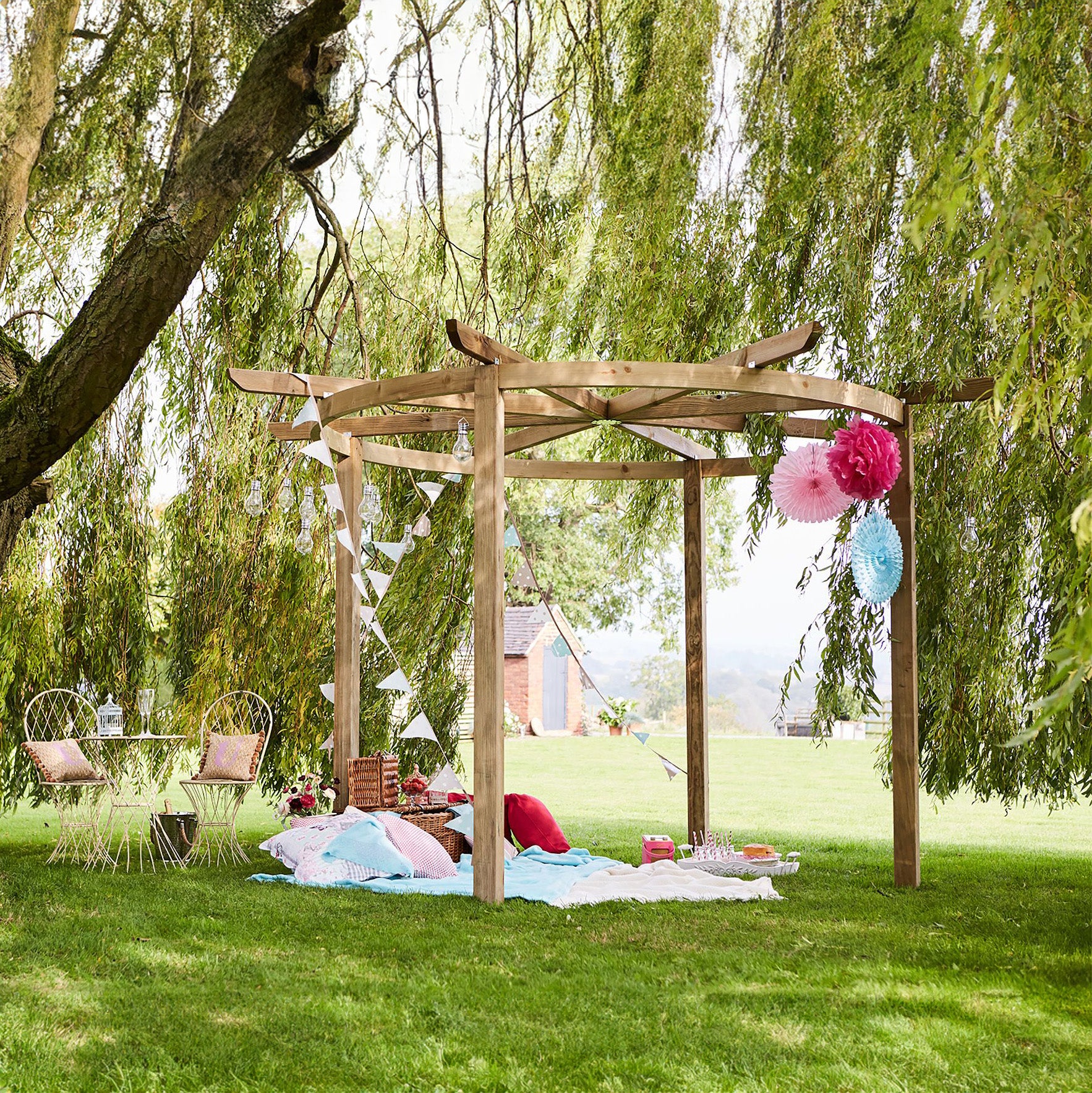 Shire Carousel Pressure Treated Wooden Pergola (2.7m Posts)