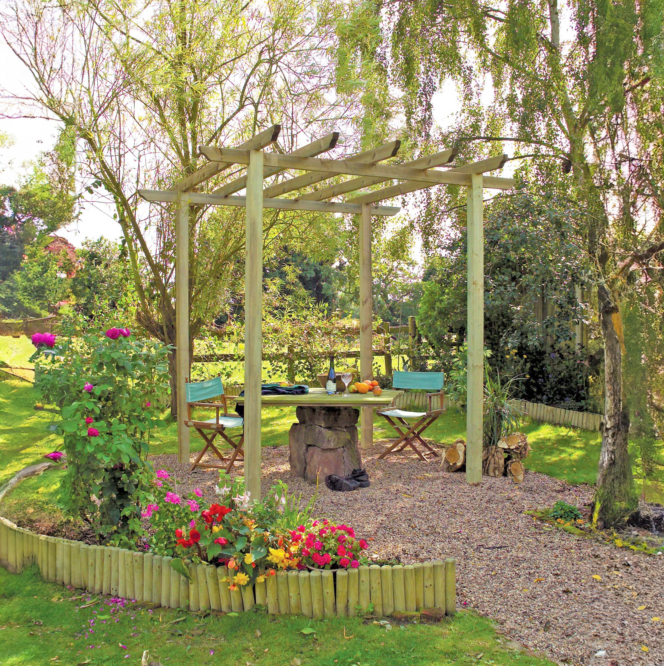 Shire Traditional Pressure Treated Wooden Pergola (2.7m Posts)
