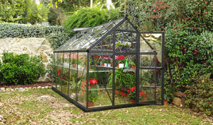 Harmony Aluminium Frame 6ft x 10ft Grey Polycarbonate Greenhouse - Canopia by Palram