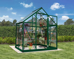 Harmony Aluminium Frame 6ft x 4ft Green Polycarbonate Greenhouse - Canopia by Palram