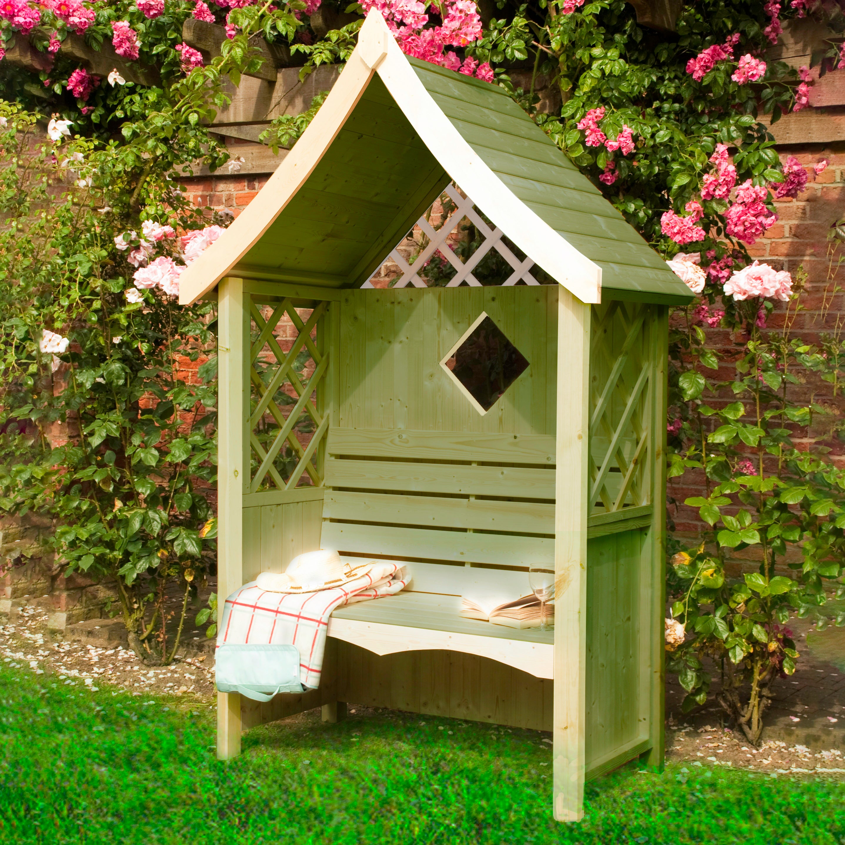 Shire Rose Pressure Treated Garden Arbour