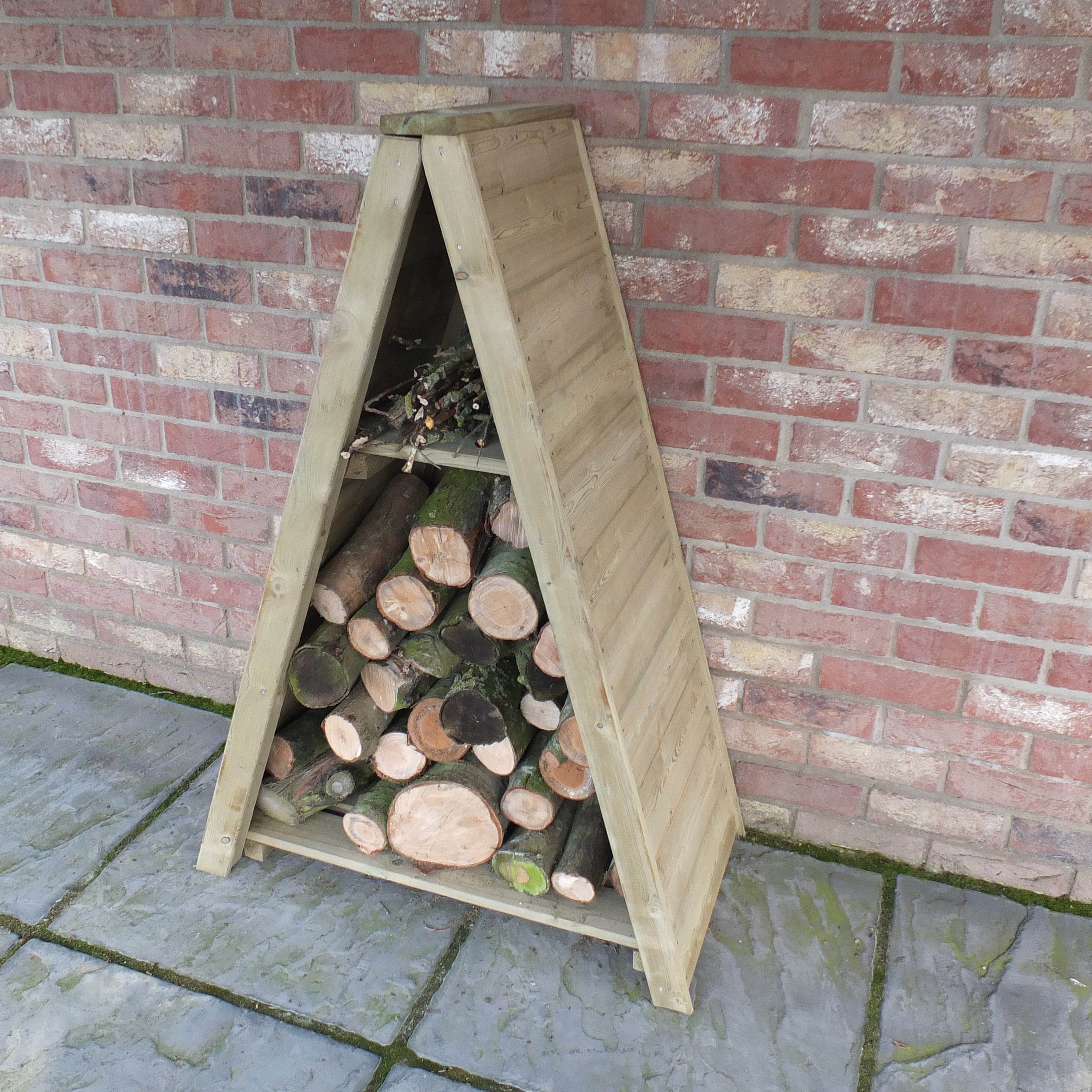 Shire Pressure Treated Small Triangular T&G Wooden Log Store