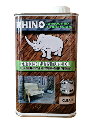 Rhino Clear Wooden Garden Furniture Oil - 1 Ltr Tin