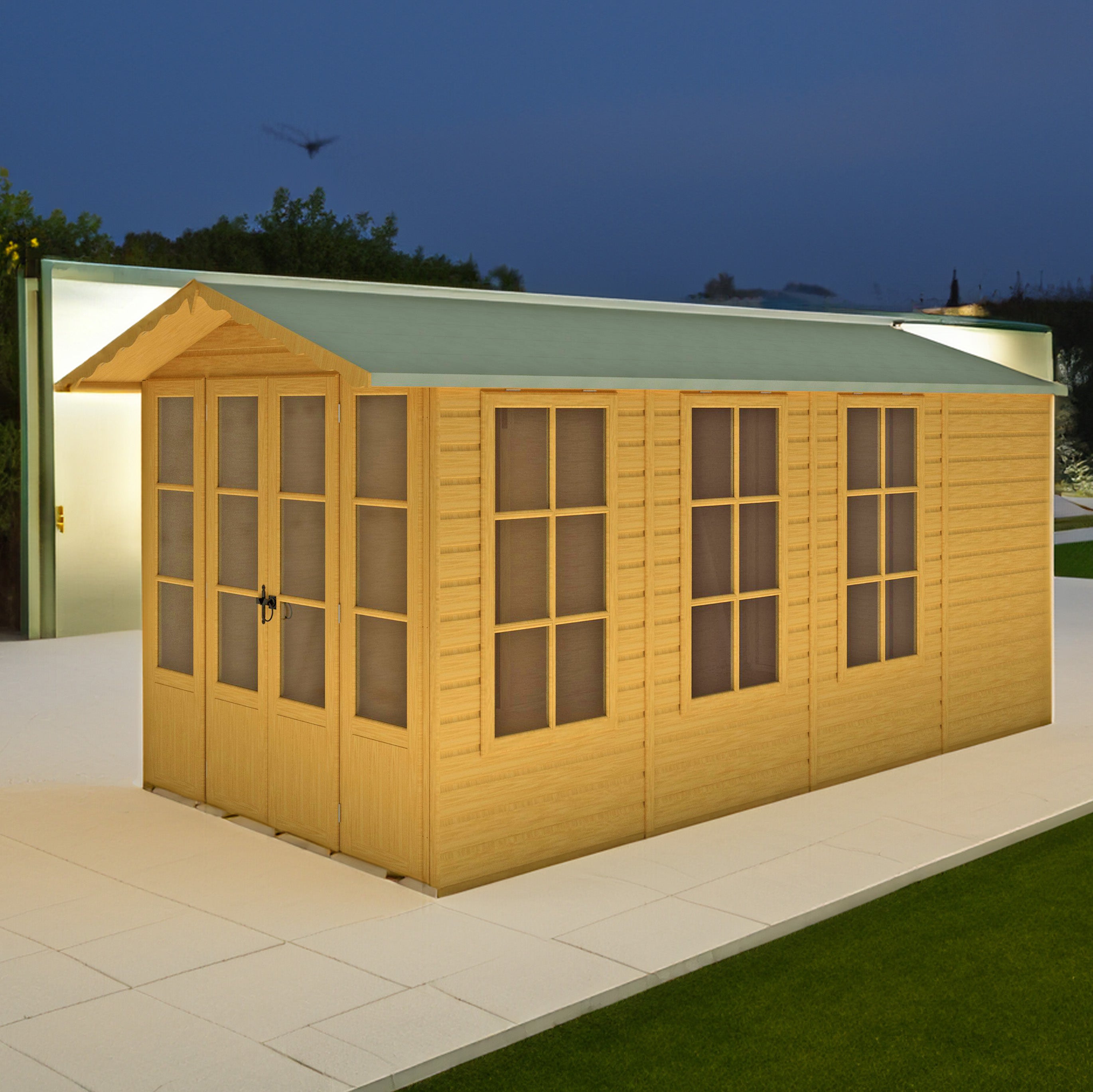 Shire 13x7 Westminster Summerhouse with Overhang Roof