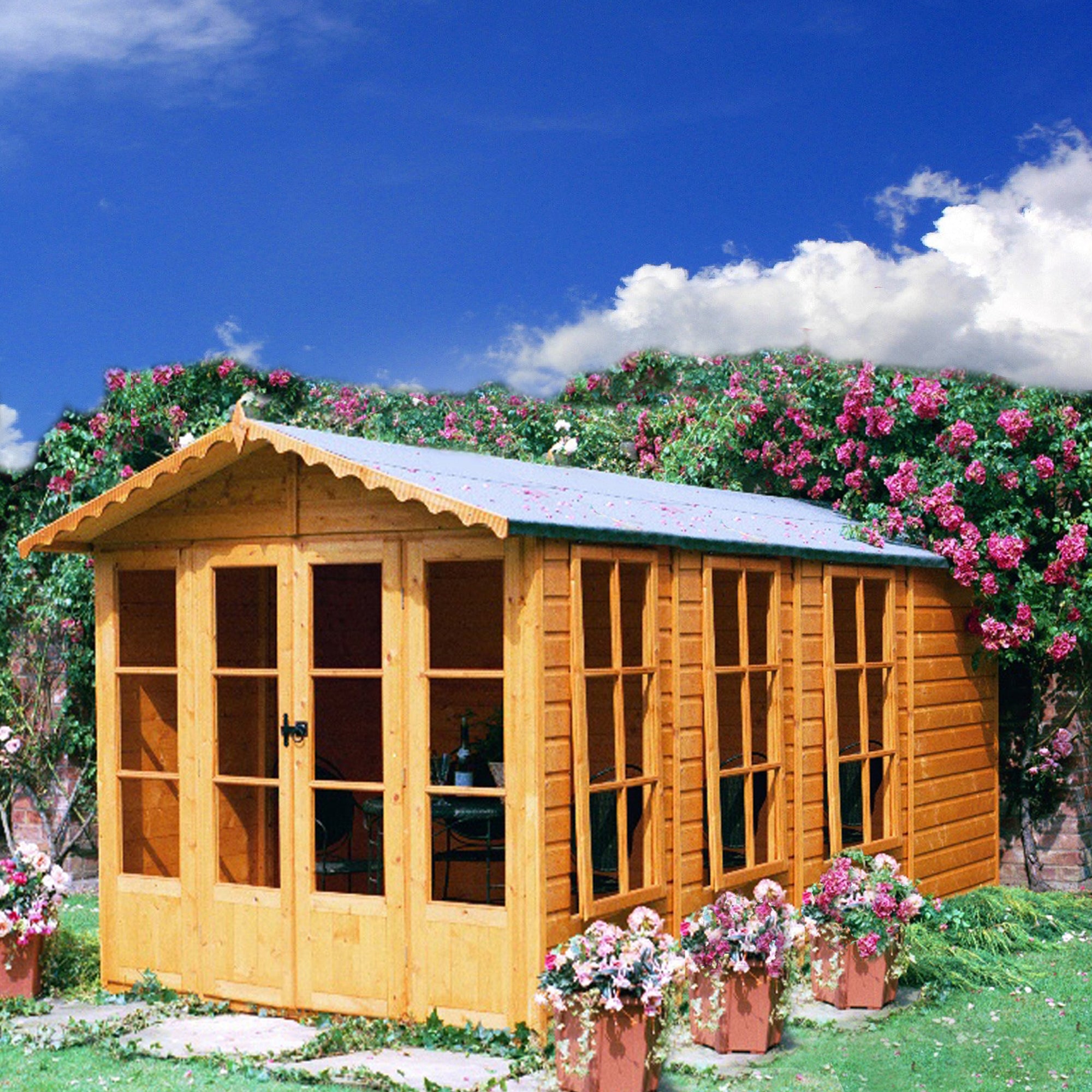 Shire 13x7 Westminster Summerhouse with Overhang Roof
