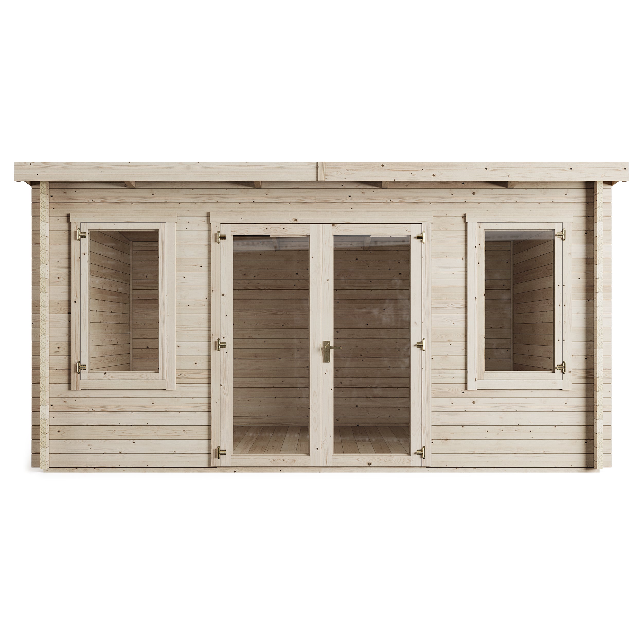 Store More Ashley Pent Log Cabin Garden Room - Pressure Treated - 4.5m x 3.5m
