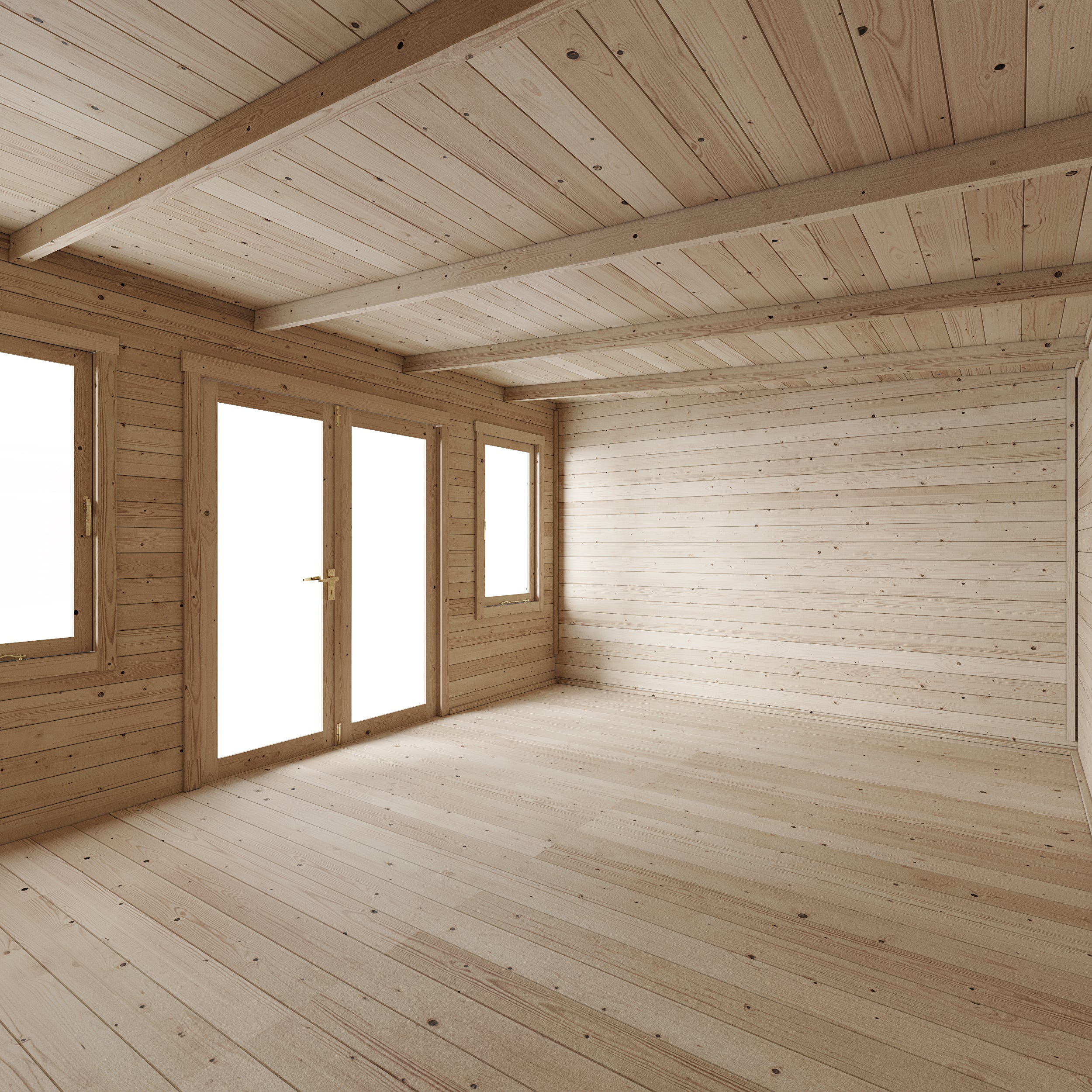 Store More Ashley Pent Log Cabin Garden Room - Pressure Treated - 4.5m x 3.5m