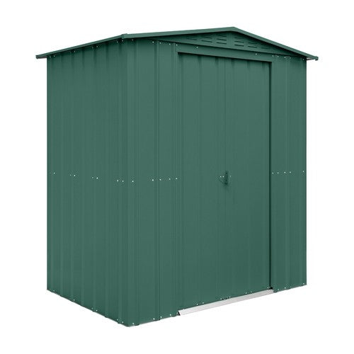 Globel 6x4ft Apex Small Metal Garden Shed - Green