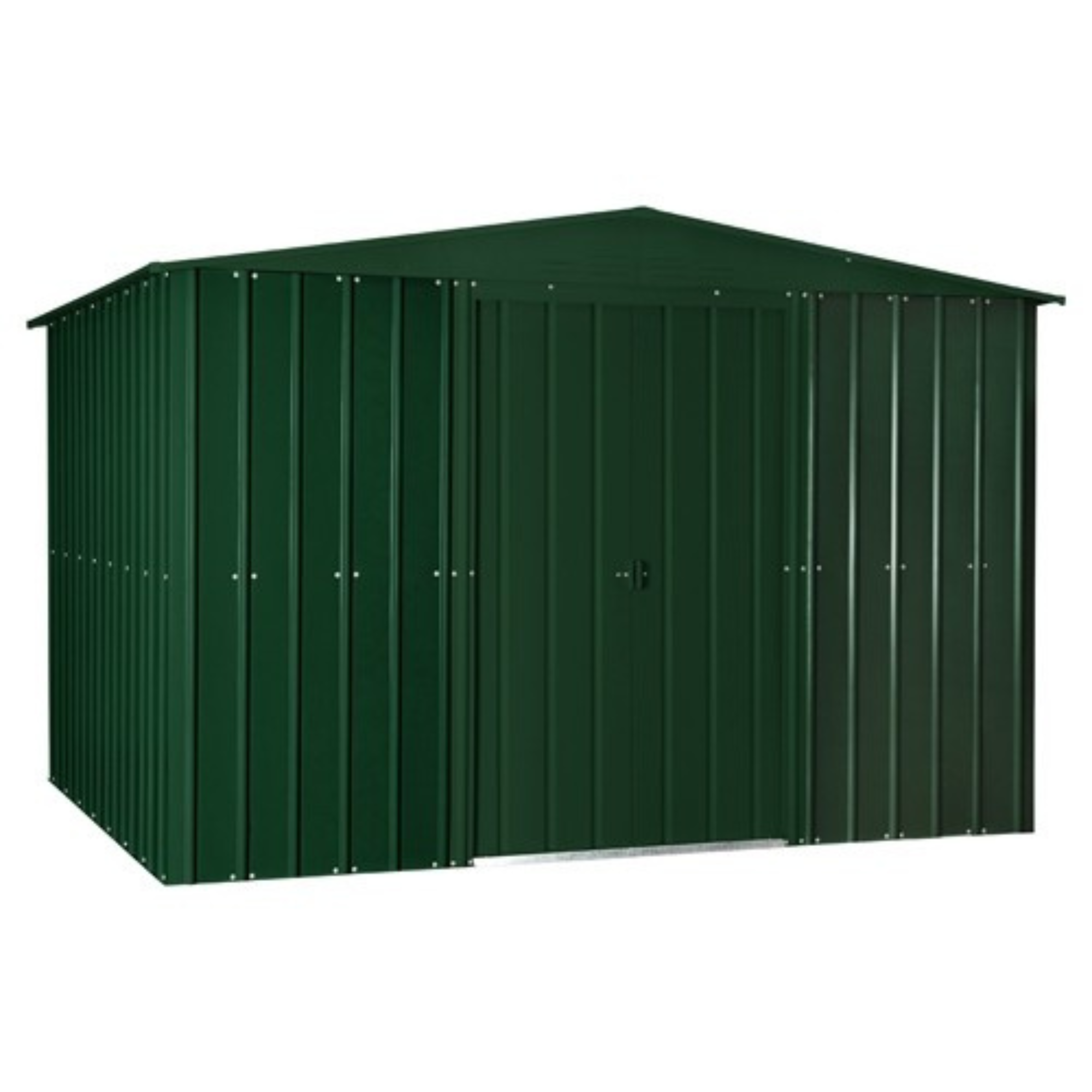 Globel 10x12ft Apex Large Metal Garden Shed - Green
