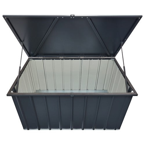 Globel 5x3ft Metal Garden Storage Cushion Box - Grey