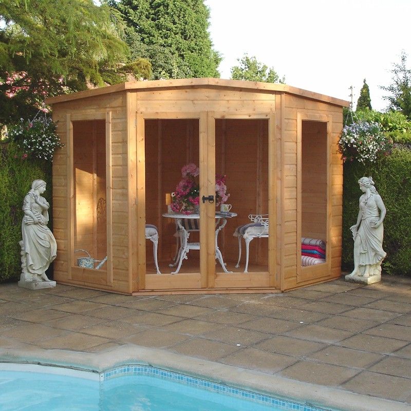 Shire 7x7 Barclay Corner Summerhouse with Double Doors