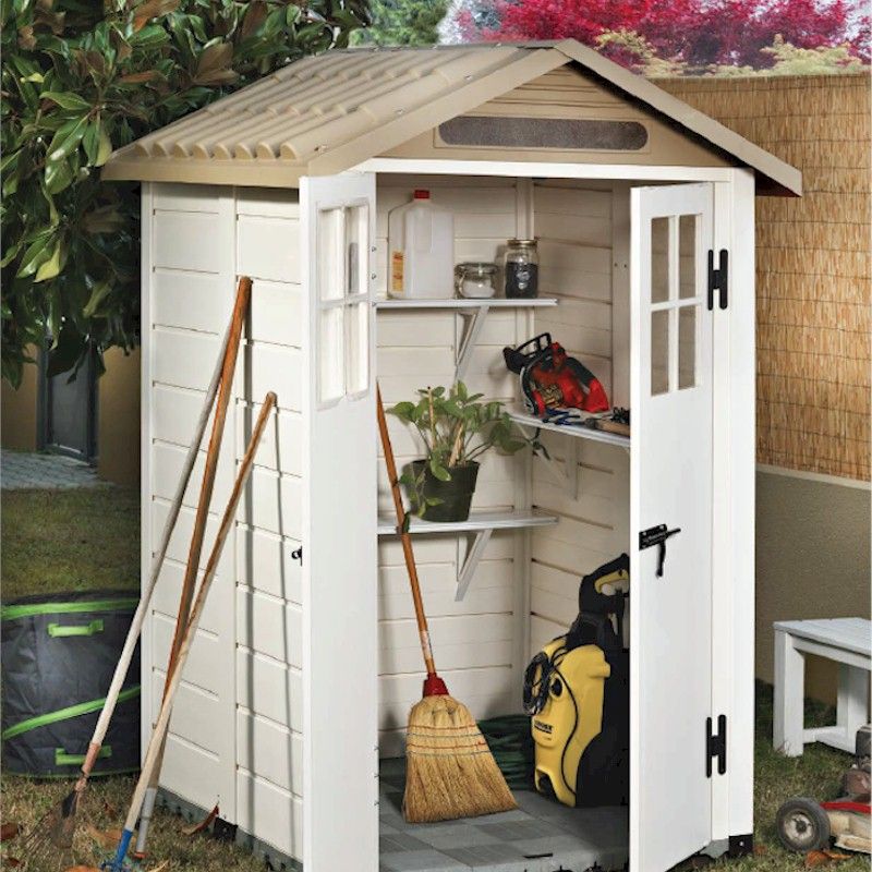 Shire Tuscany EVO 120 4x4 Plastic Garden Shed with Double Doors
