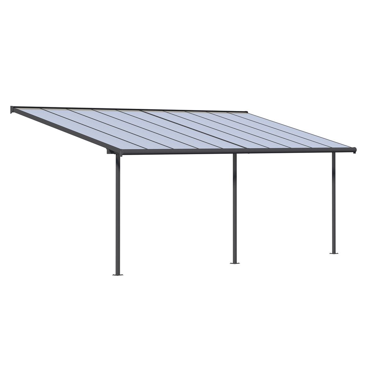 Sierra Aluminium 3m x 6.1m Grey Polycarbonate Patio Cover - Canopia By Palram