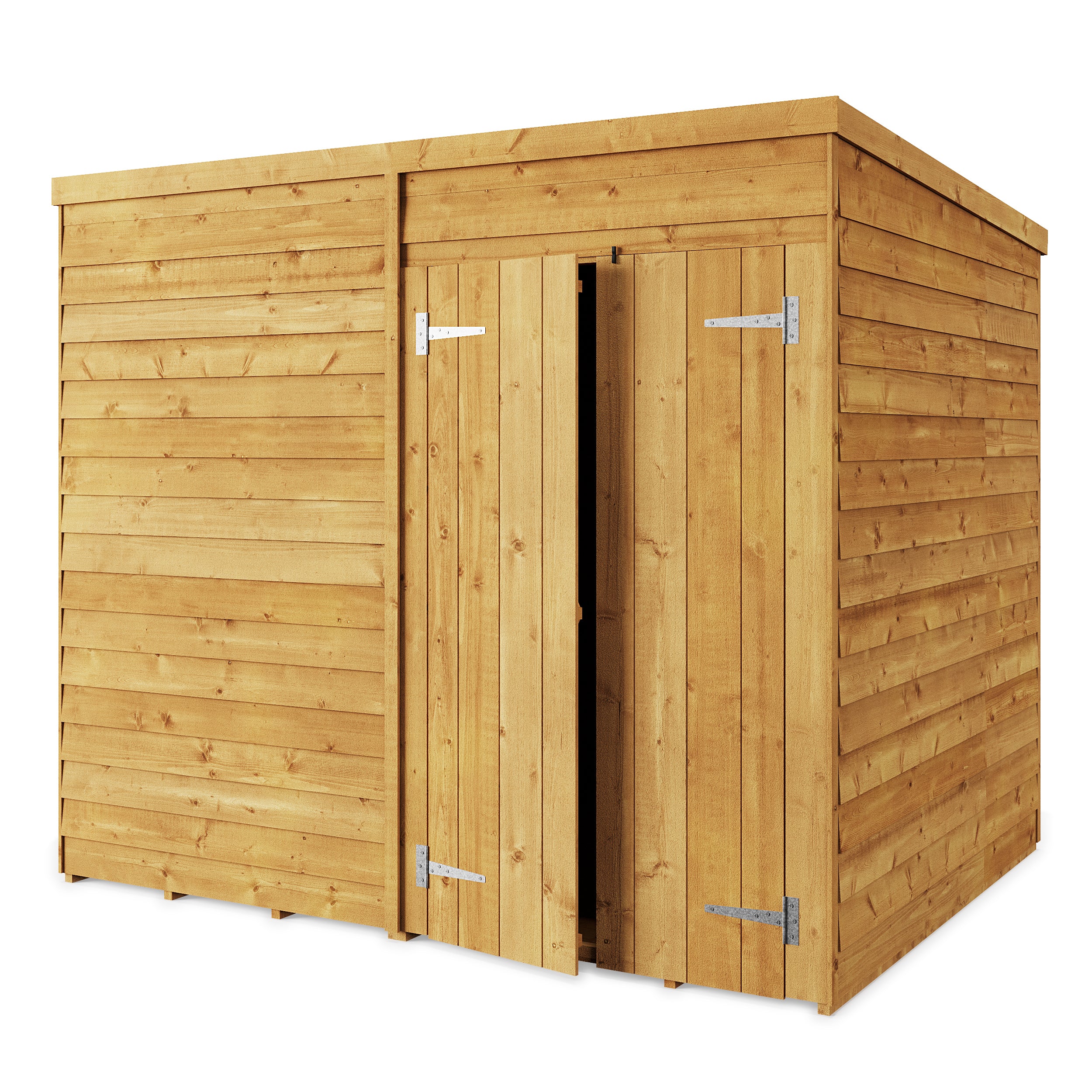 Store More 8x6 Overlap Pent Garden Shed with Double Doors (Windowless)