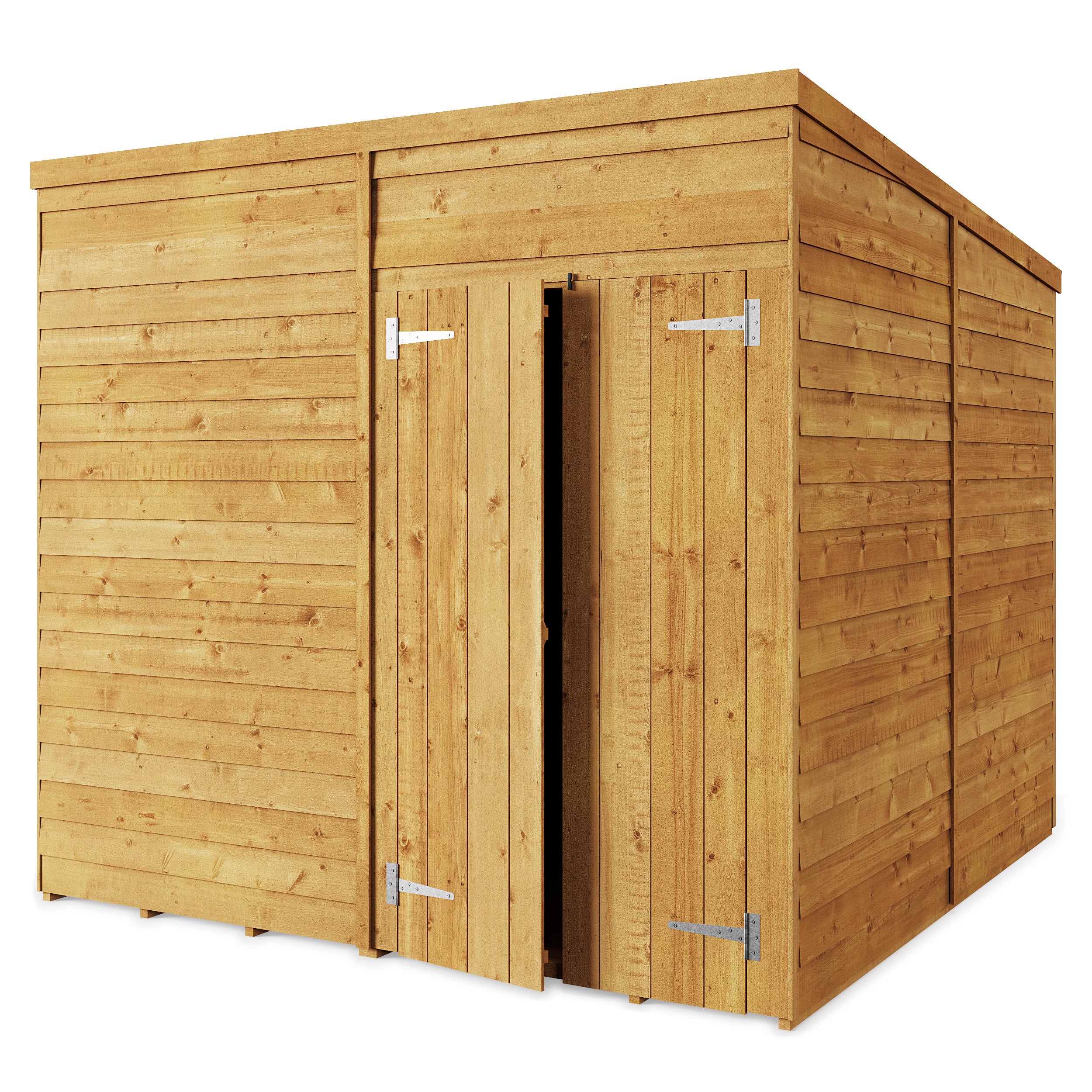 Store More 8x8 Overlap Pent Garden Shed with Double Doors (Windowless)