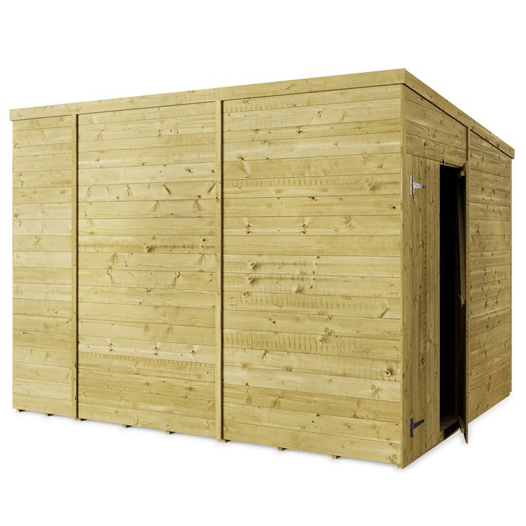 Store More 10x8 Tongue and Groove Pent Shed with Double Doors (Windowless)