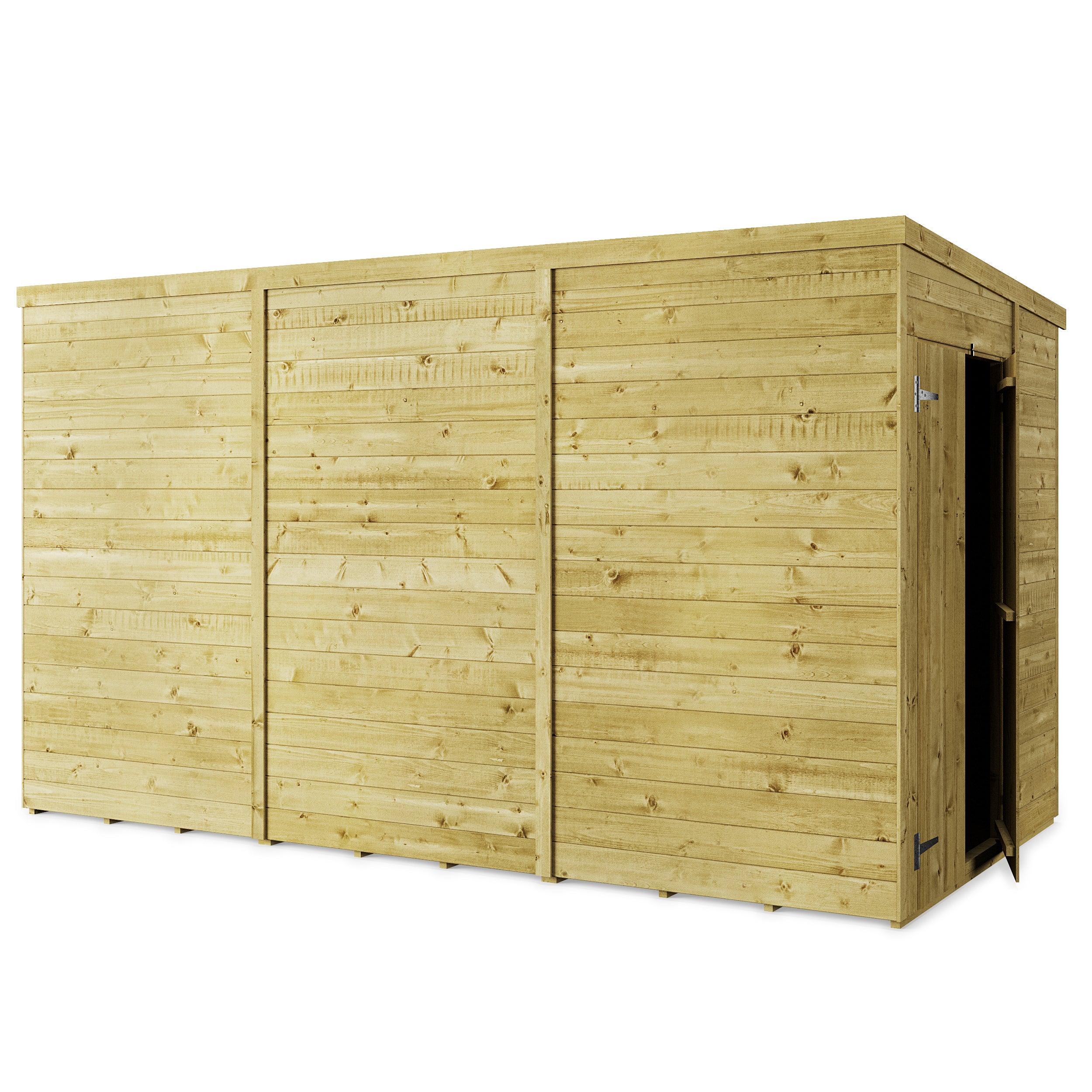 Store More 12x6 Tongue and Groove Pent Shed with Double Doors (Windowless)