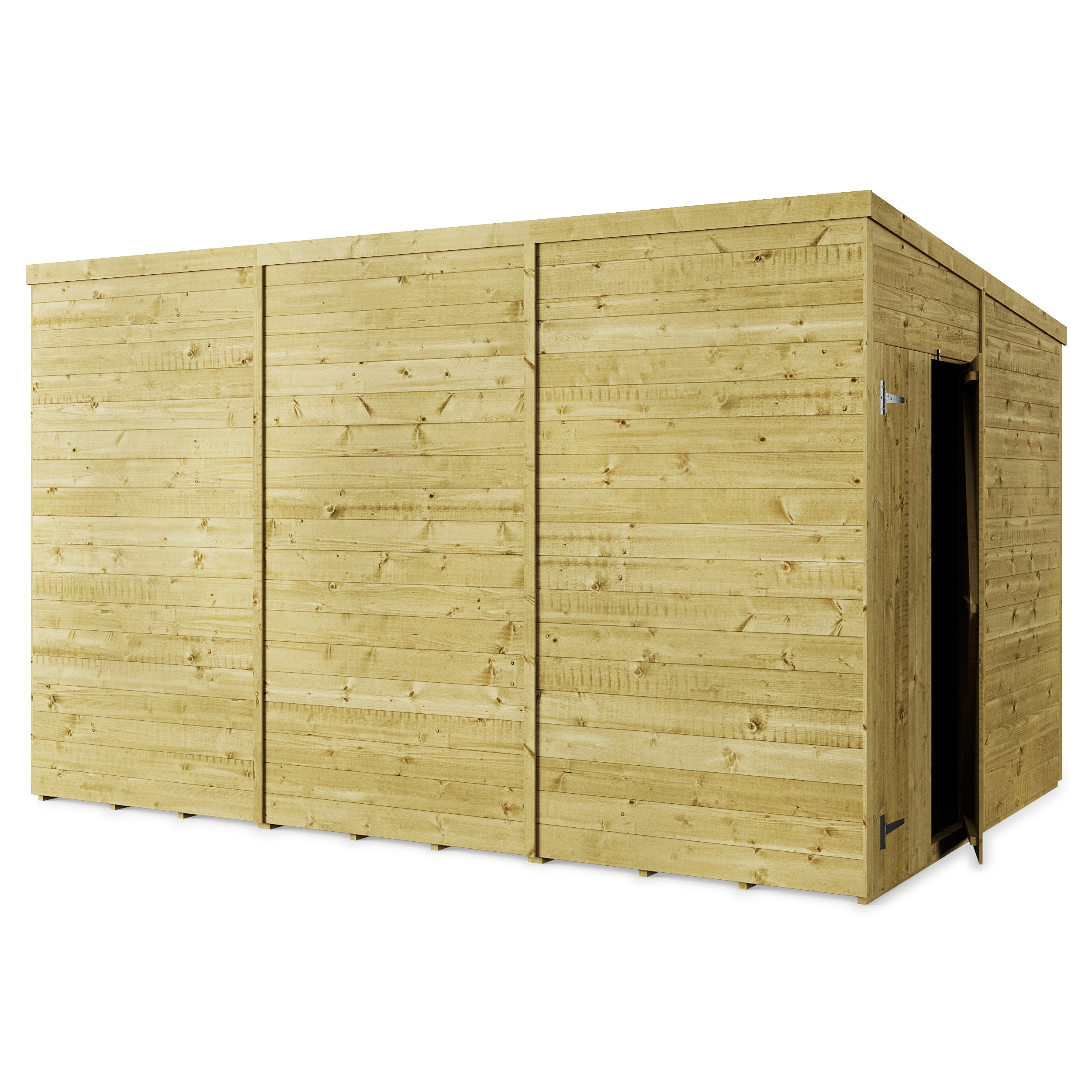Store More 12x8 Tongue and Groove Pent Shed with Double Doors (Windowless)