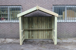 Large Chunky Wooden Smoking Shelter with Apex Roof - Churnet Valley