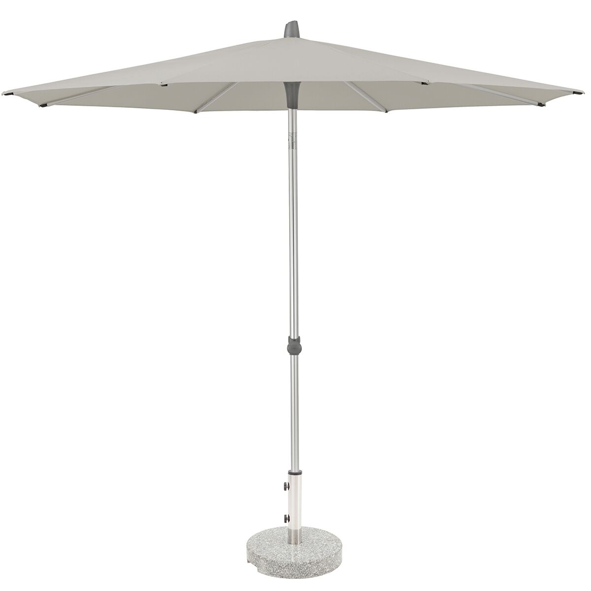 Glatz Alu Smart Parasol 2.5m Round Class 2 - Taupe/Ash 151