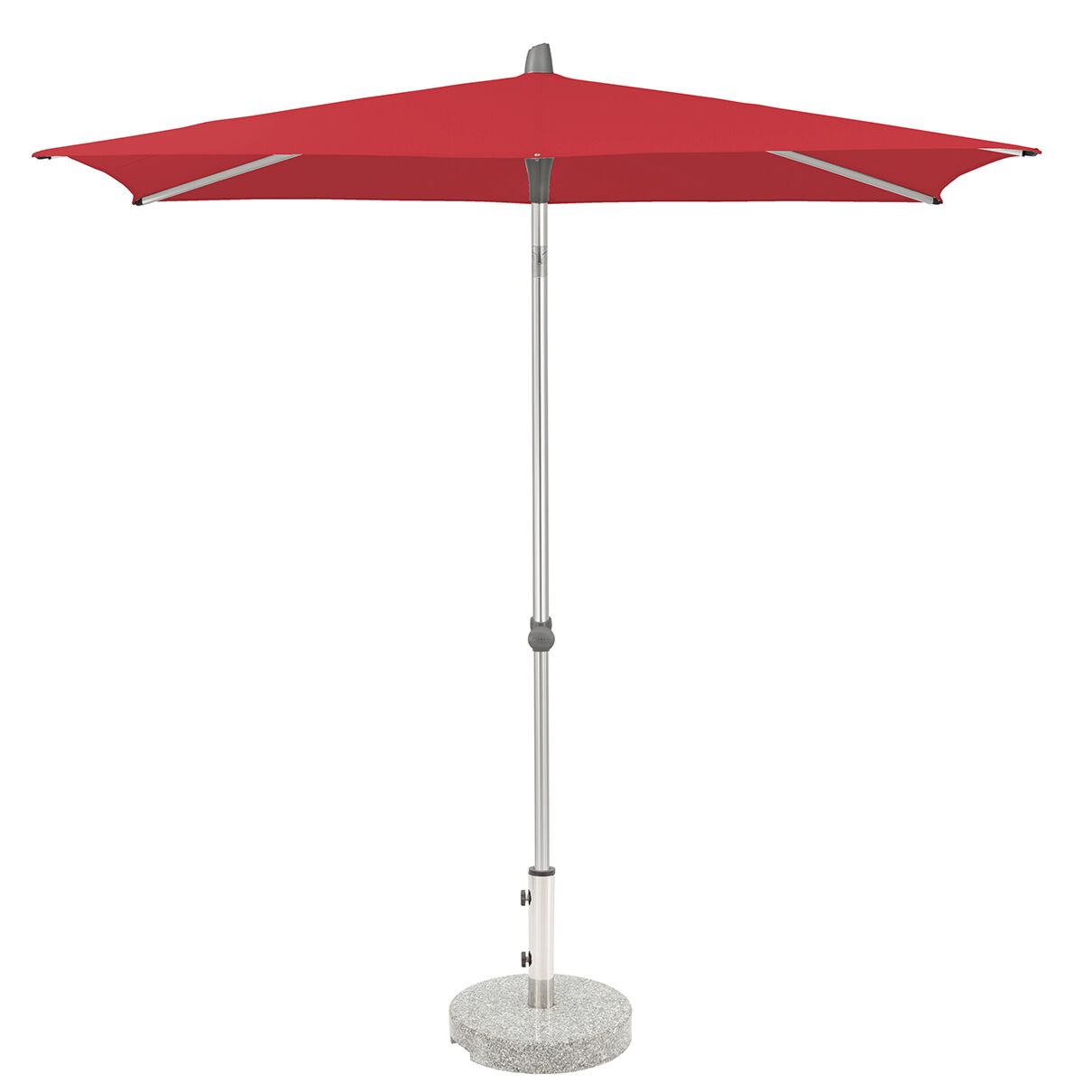 Glatz Alu Smart Parasol 2.1 x 1.5m Rectangle Class 2 - Red 162